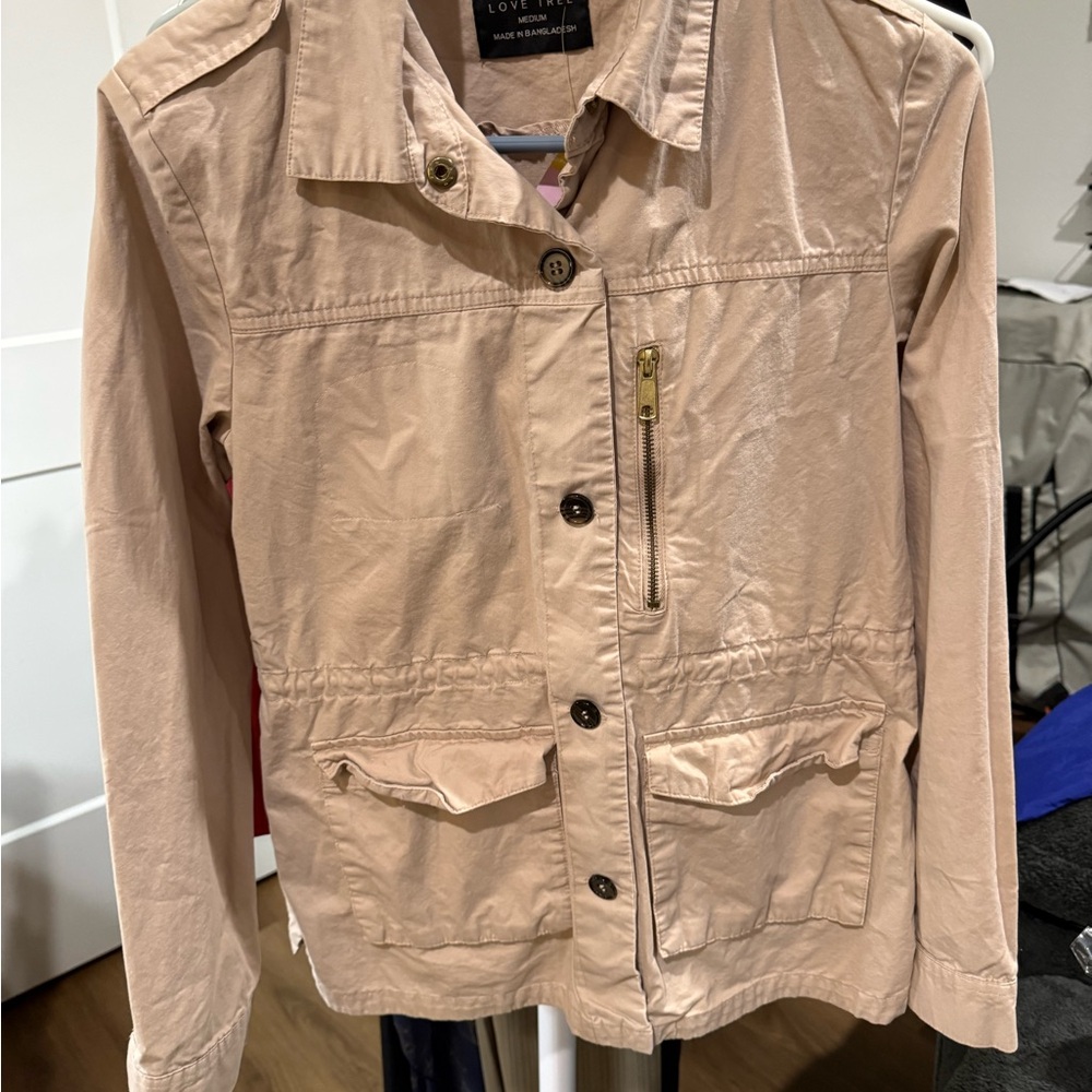 Love Tree Light Brown Utility Jacket